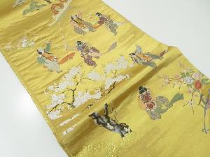 リサイクル　袋帯　西陣織　松に時代人物文